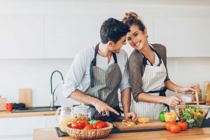 Happy Couple Cooking